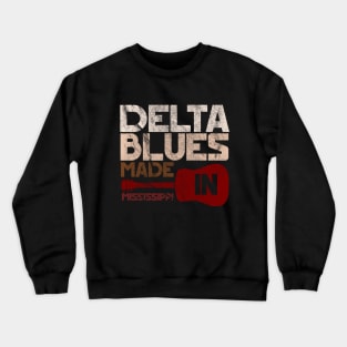 Mississippi delta blues vintage music festival distressed Crewneck Sweatshirt